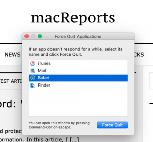 Macos Mojave If An App Freezes Or Quits Unexpectedly